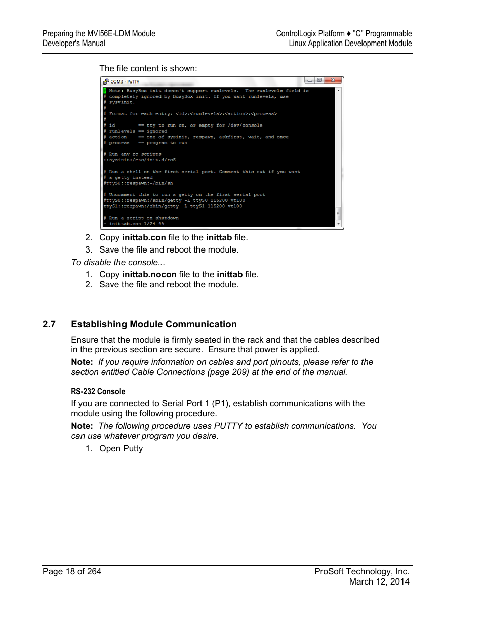 Establishing module communication | ProSoft Technology MVI56E-LDM User Manual | Page 24 / 264