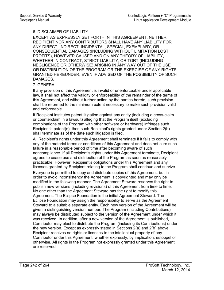 ProSoft Technology MVI56E-LDM User Manual | Page 248 / 264