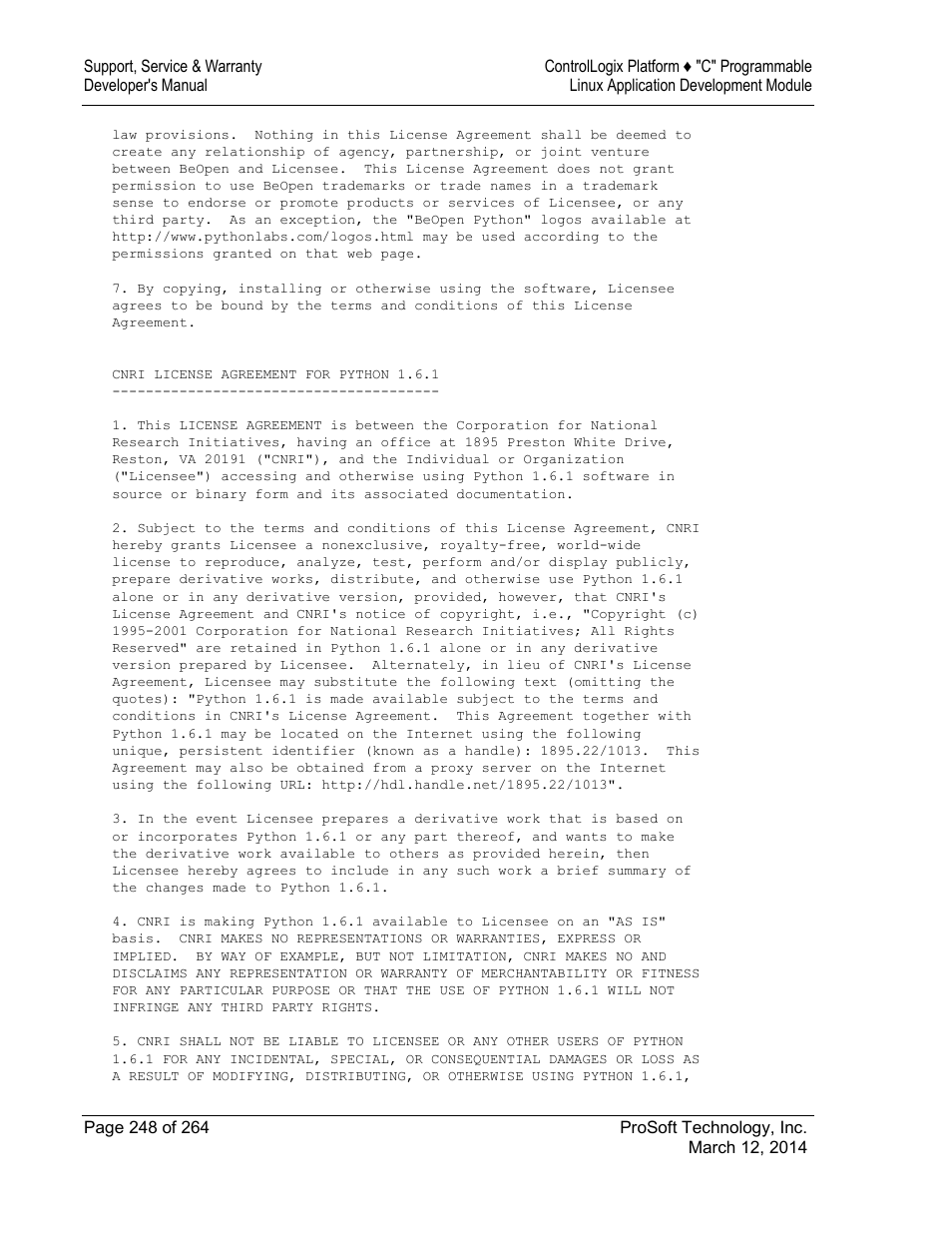 ProSoft Technology MVI56E-LDM User Manual | Page 254 / 264
