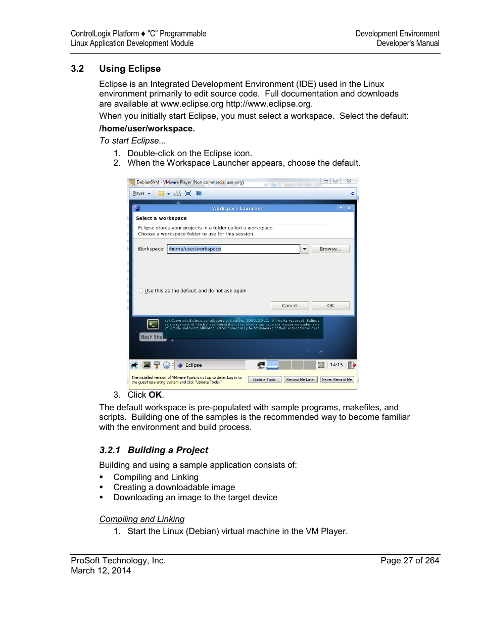 Using eclipse | ProSoft Technology MVI56E-LDM User Manual | Page 33 / 264