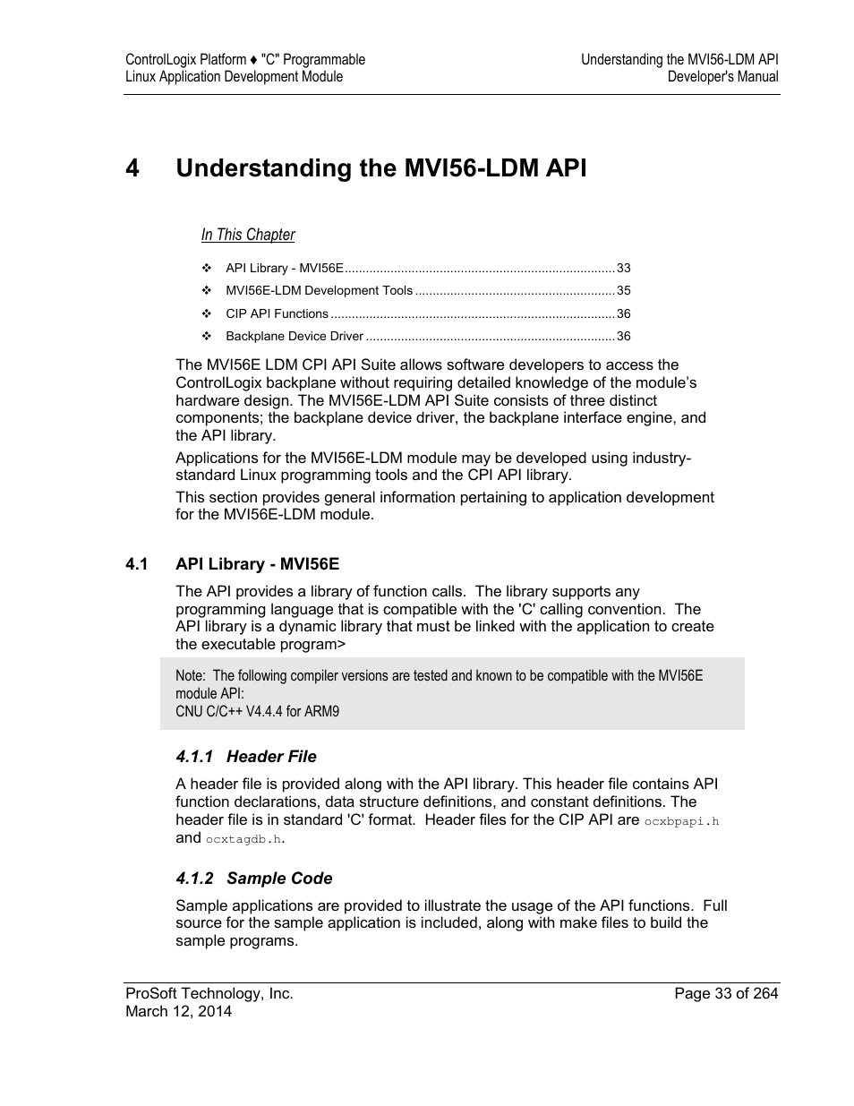 4understanding the mvi56-ldm api | ProSoft Technology MVI56E-LDM User Manual | Page 39 / 264