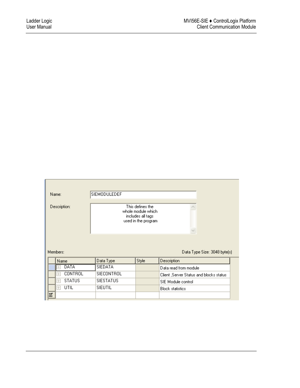 2 user-defined data types (udts), 1 mvi56e-sie user-defined data types, User-defined data types (udts) | ProSoft Technology MVI56E-SIE User Manual | Page 106 / 168