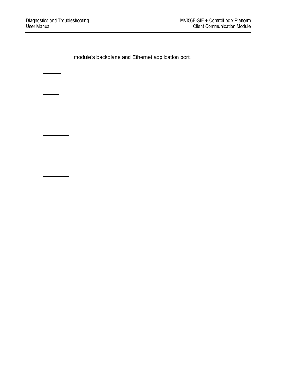 3 monitoring module information, Version, Config | Nic status, Static arp | ProSoft Technology MVI56E-SIE User Manual | Page 122 / 168