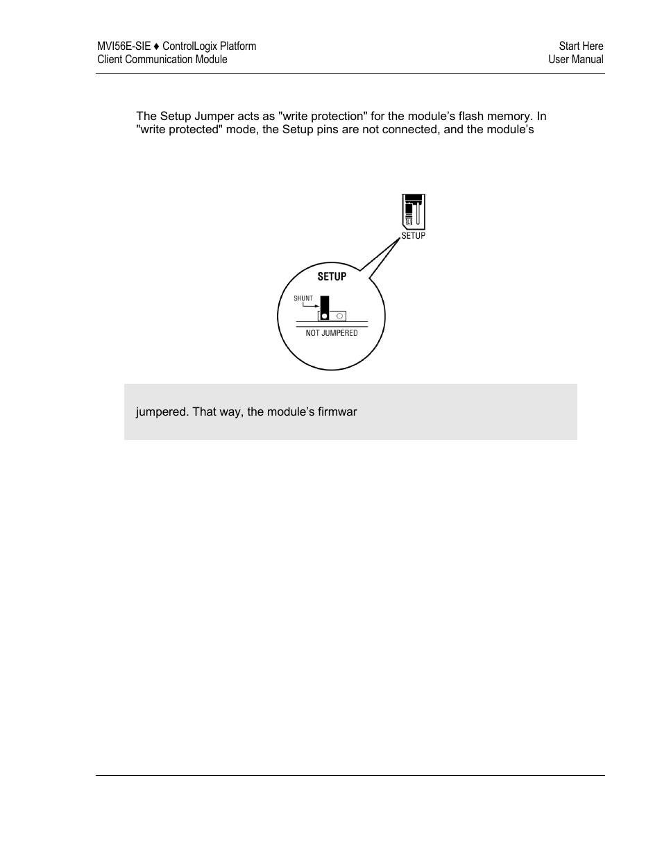 4 setting jumpers, Setting jumpers | ProSoft Technology MVI56E-SIE User Manual | Page 15 / 168