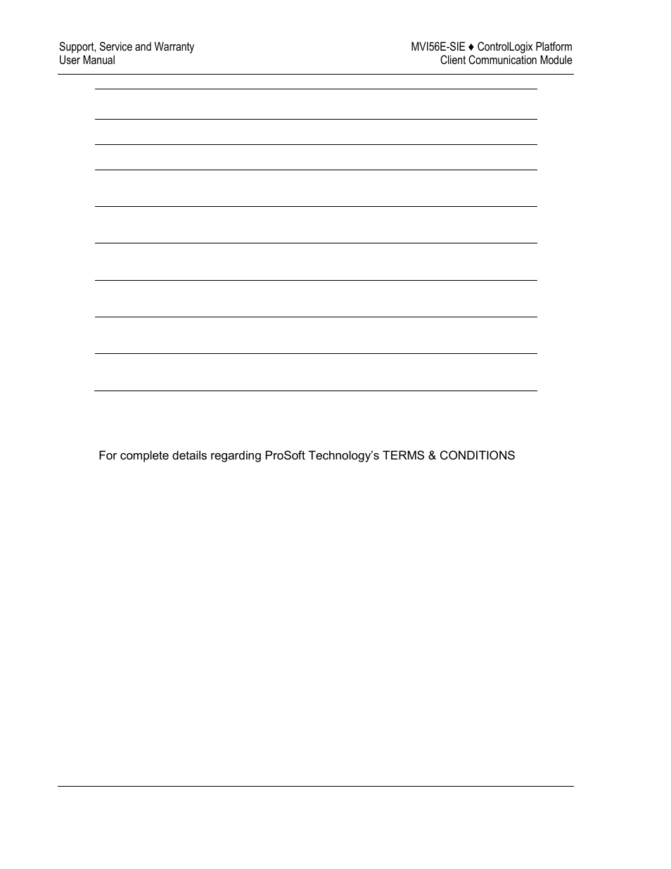 2 warranty information, Warranty | ProSoft Technology MVI56E-SIE User Manual | Page 166 / 168