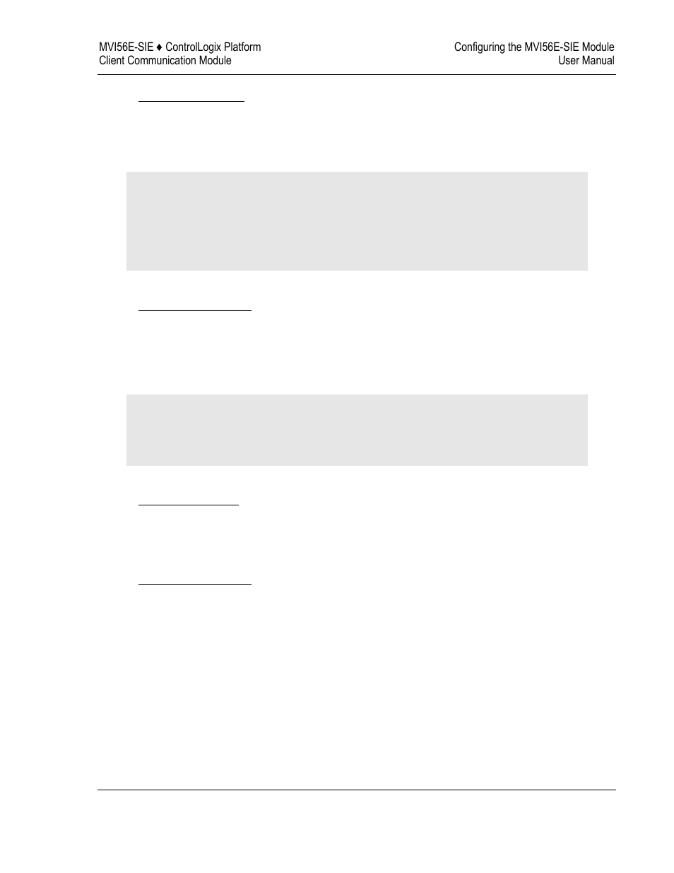 Write register start, Write register count, Failure flag count | Initialize output data | ProSoft Technology MVI56E-SIE User Manual | Page 45 / 168