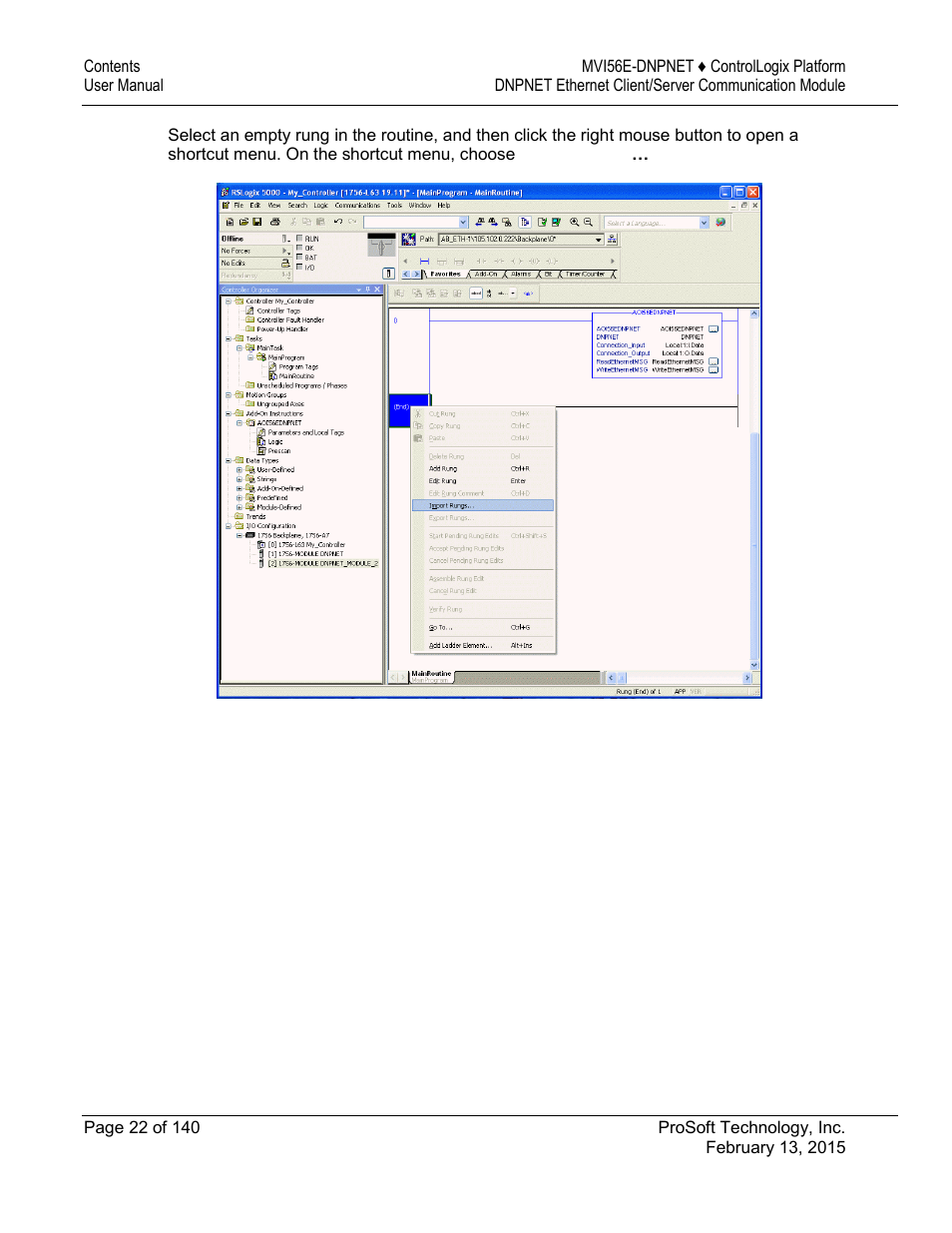 ProSoft Technology MVI56E-DNPNET User Manual | Page 22 / 140