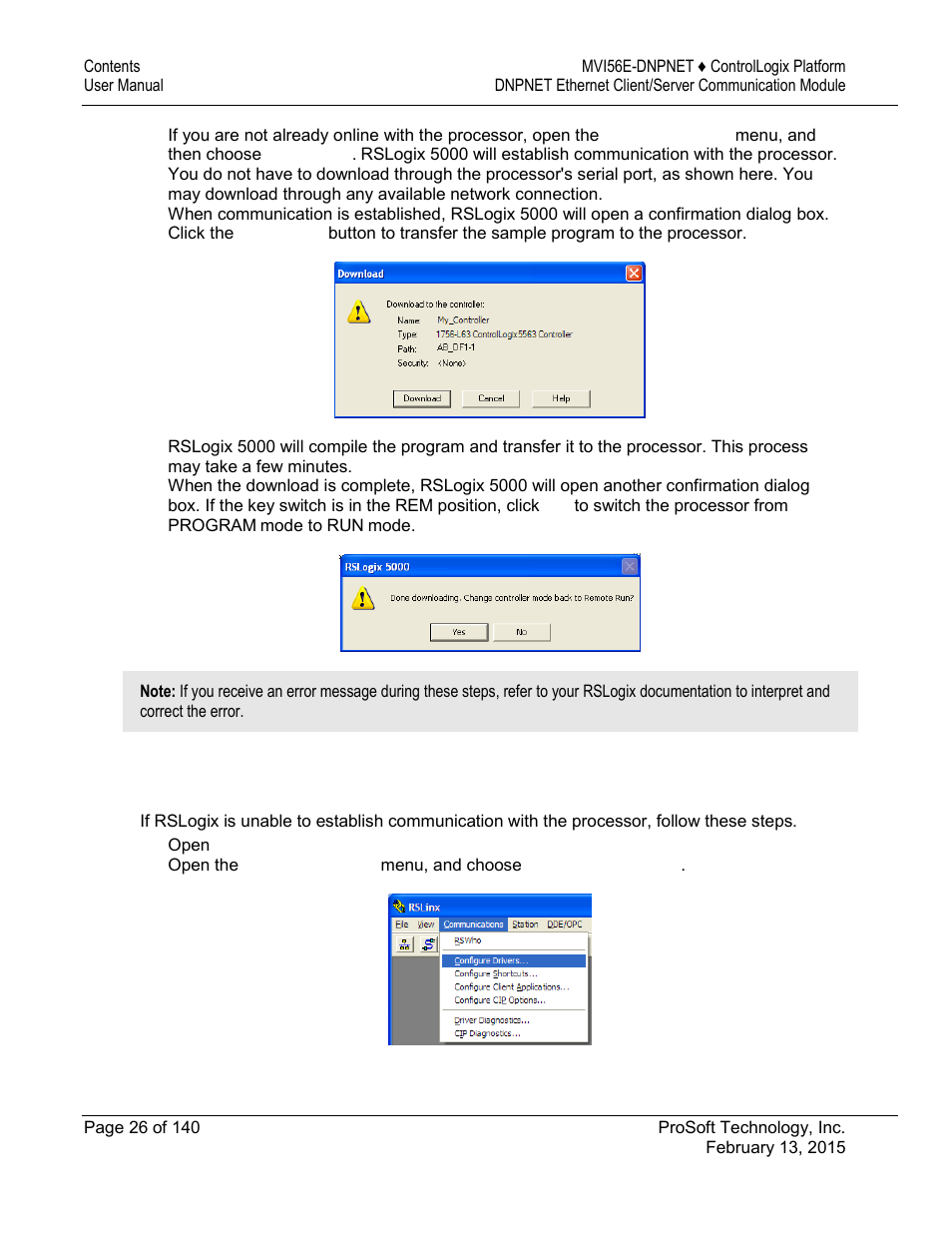 ProSoft Technology MVI56E-DNPNET User Manual | Page 26 / 140