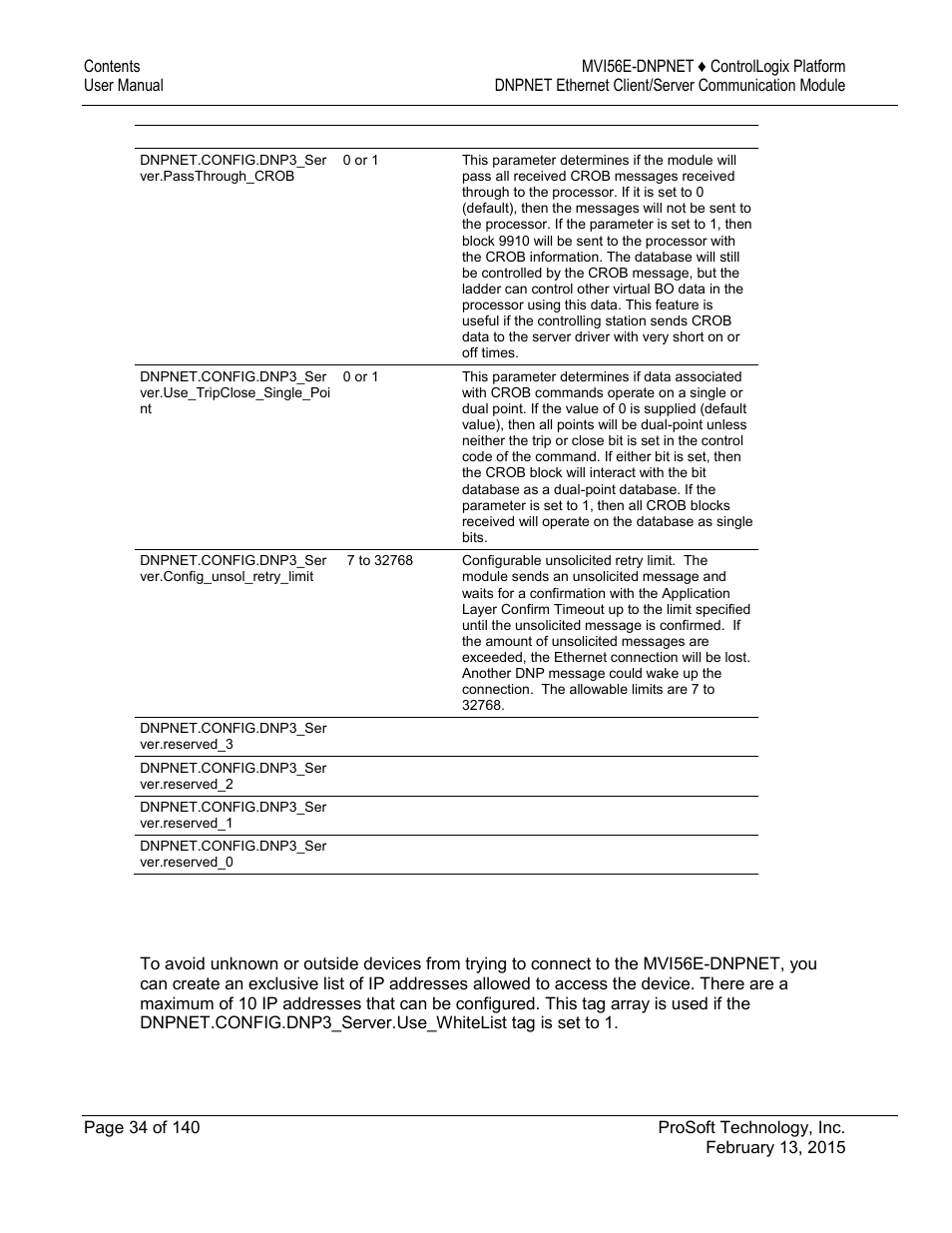 ProSoft Technology MVI56E-DNPNET User Manual | Page 34 / 140