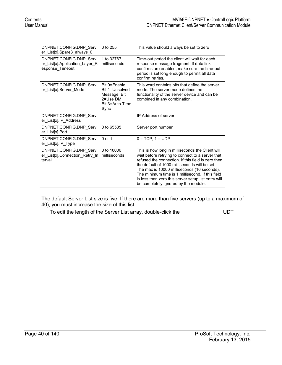 ProSoft Technology MVI56E-DNPNET User Manual | Page 40 / 140