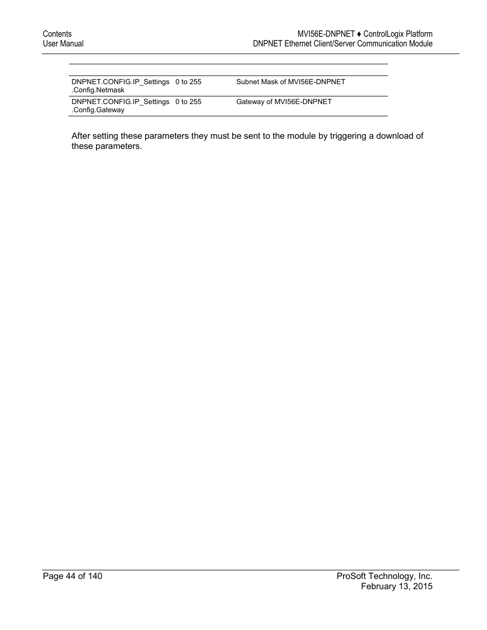 ProSoft Technology MVI56E-DNPNET User Manual | Page 44 / 140