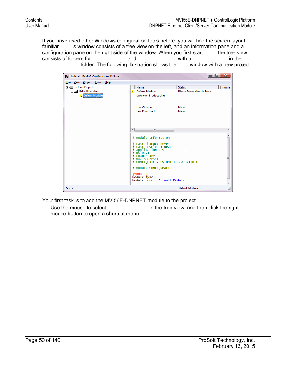 ProSoft Technology MVI56E-DNPNET User Manual | Page 50 / 140