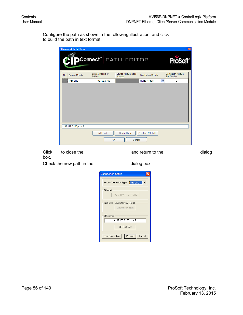 ProSoft Technology MVI56E-DNPNET User Manual | Page 56 / 140