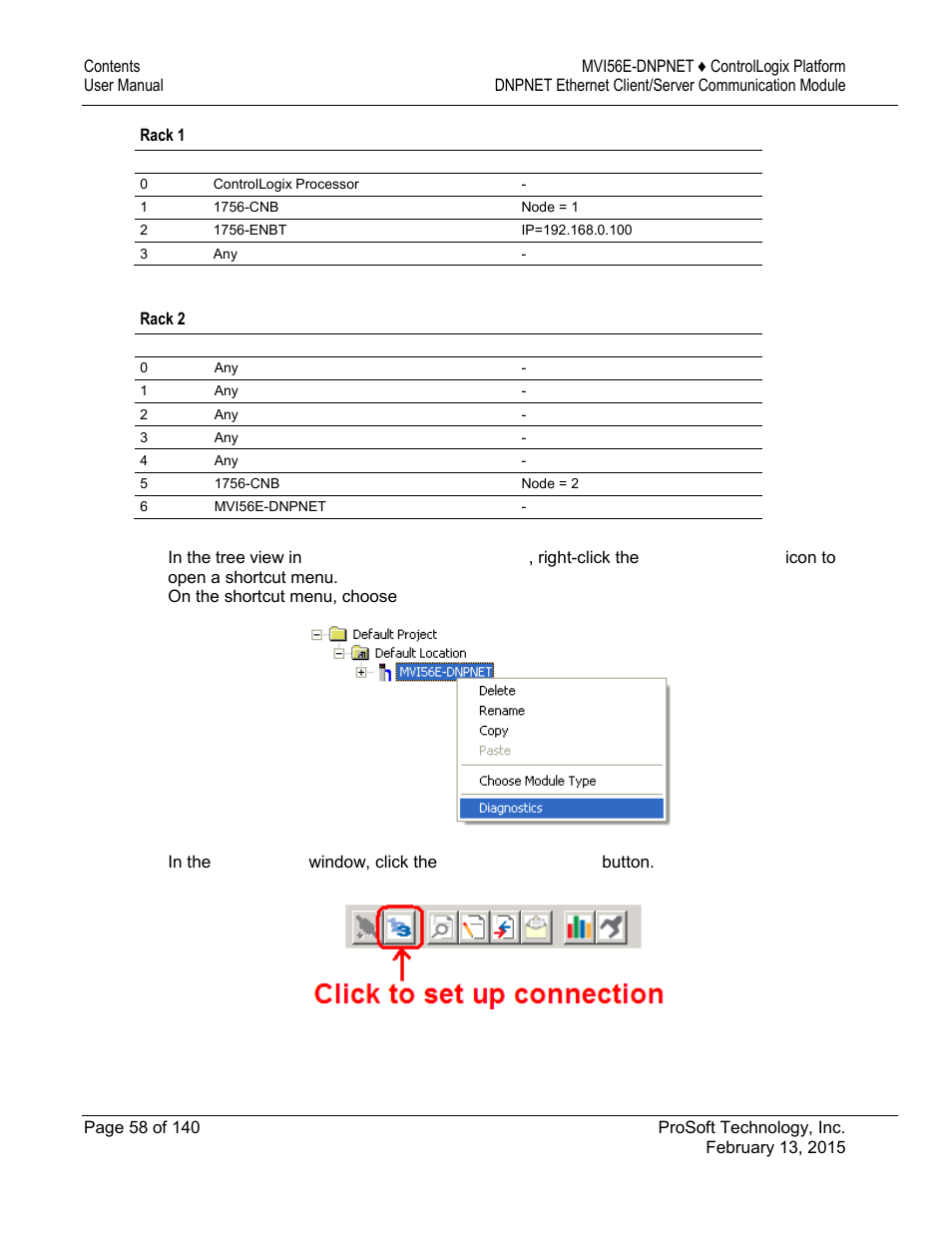 ProSoft Technology MVI56E-DNPNET User Manual | Page 58 / 140