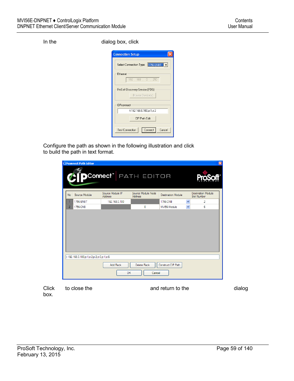 ProSoft Technology MVI56E-DNPNET User Manual | Page 59 / 140