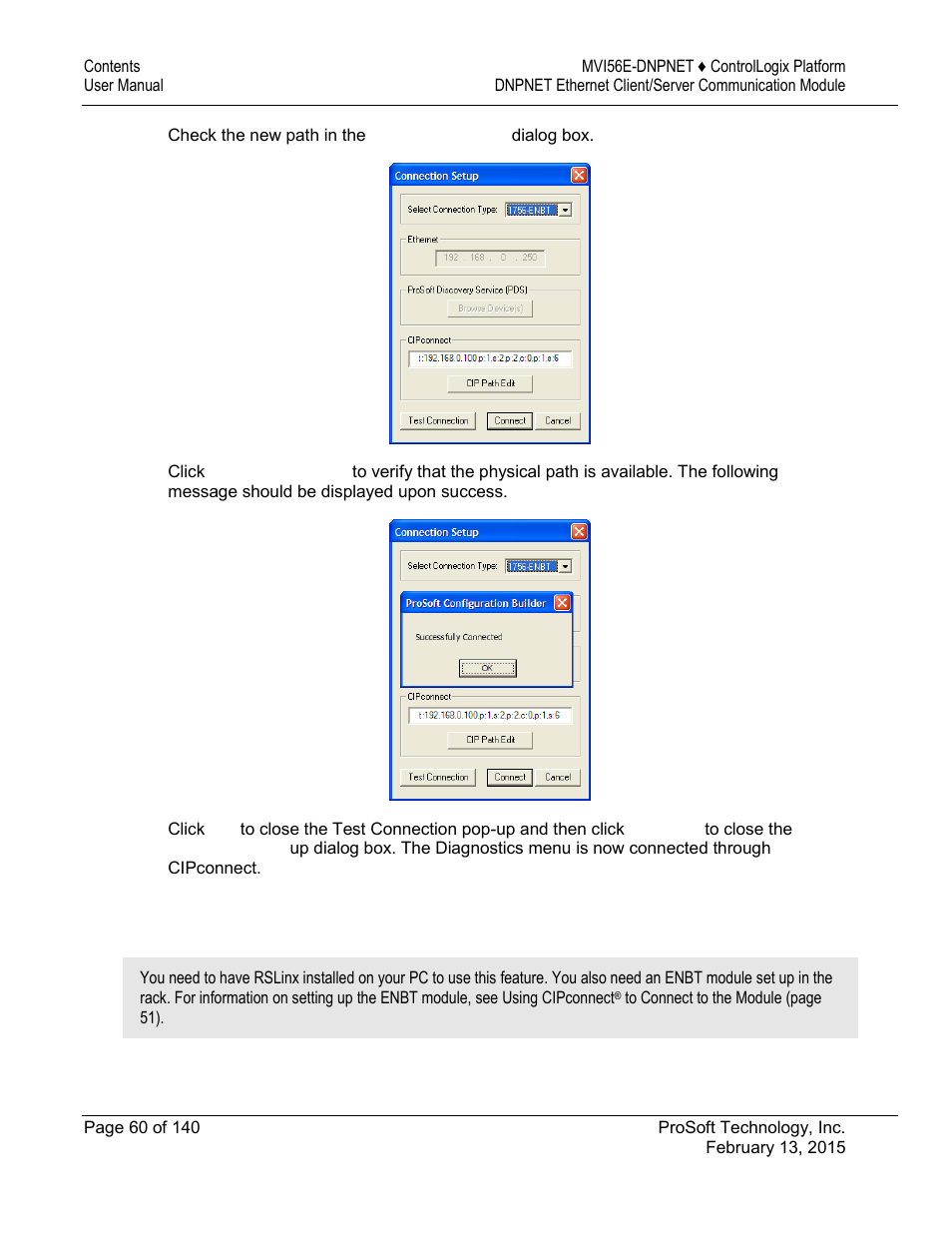 ProSoft Technology MVI56E-DNPNET User Manual | Page 60 / 140