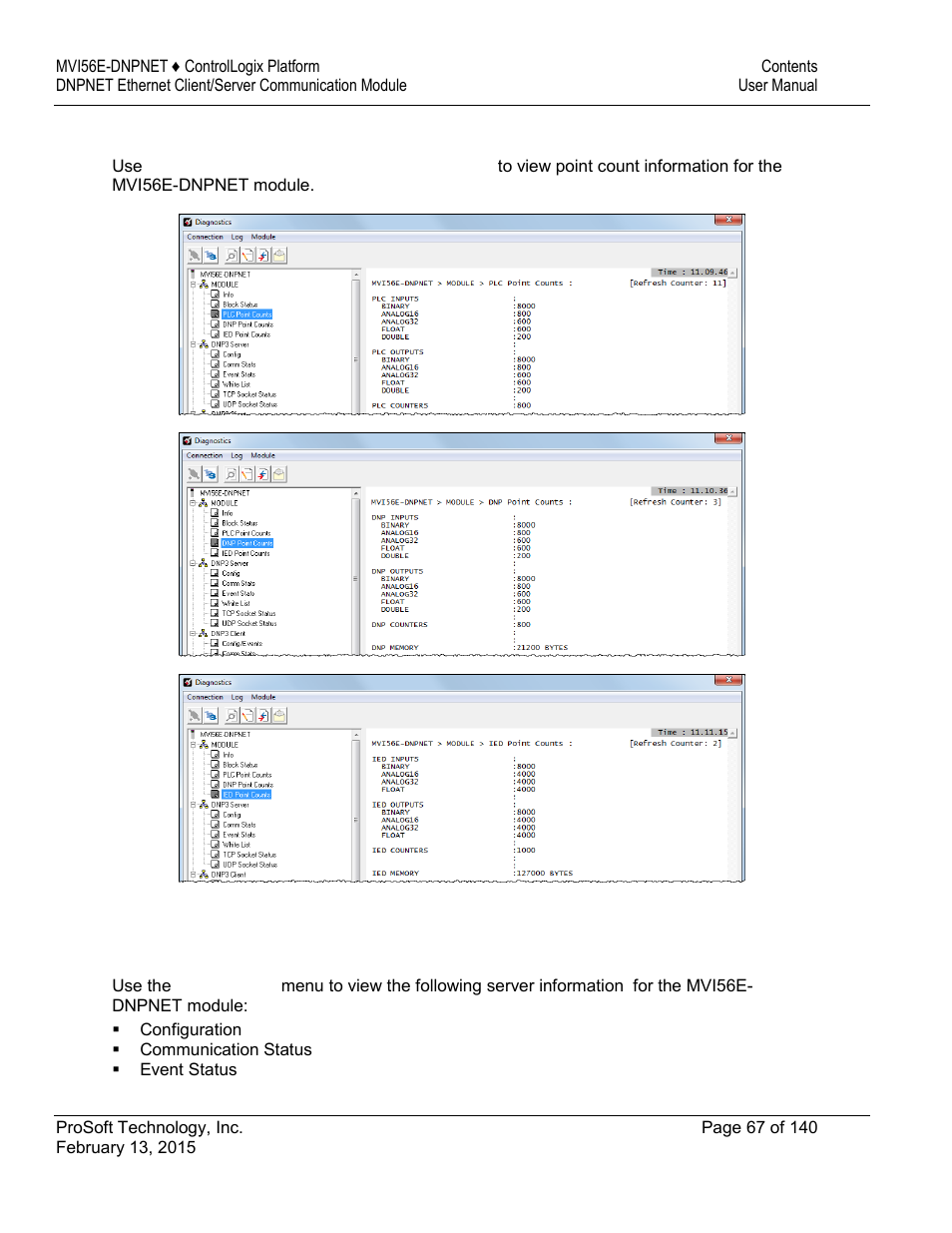 ProSoft Technology MVI56E-DNPNET User Manual | Page 67 / 140