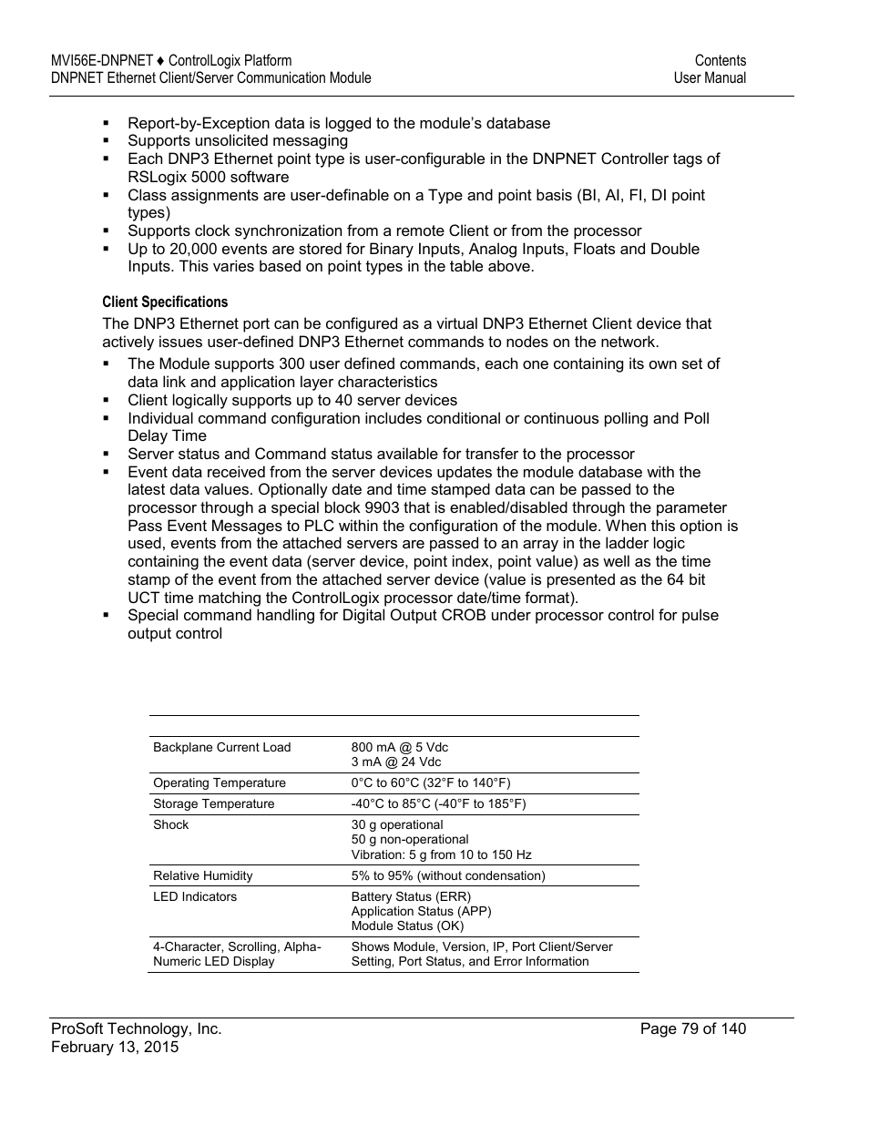 ProSoft Technology MVI56E-DNPNET User Manual | Page 79 / 140