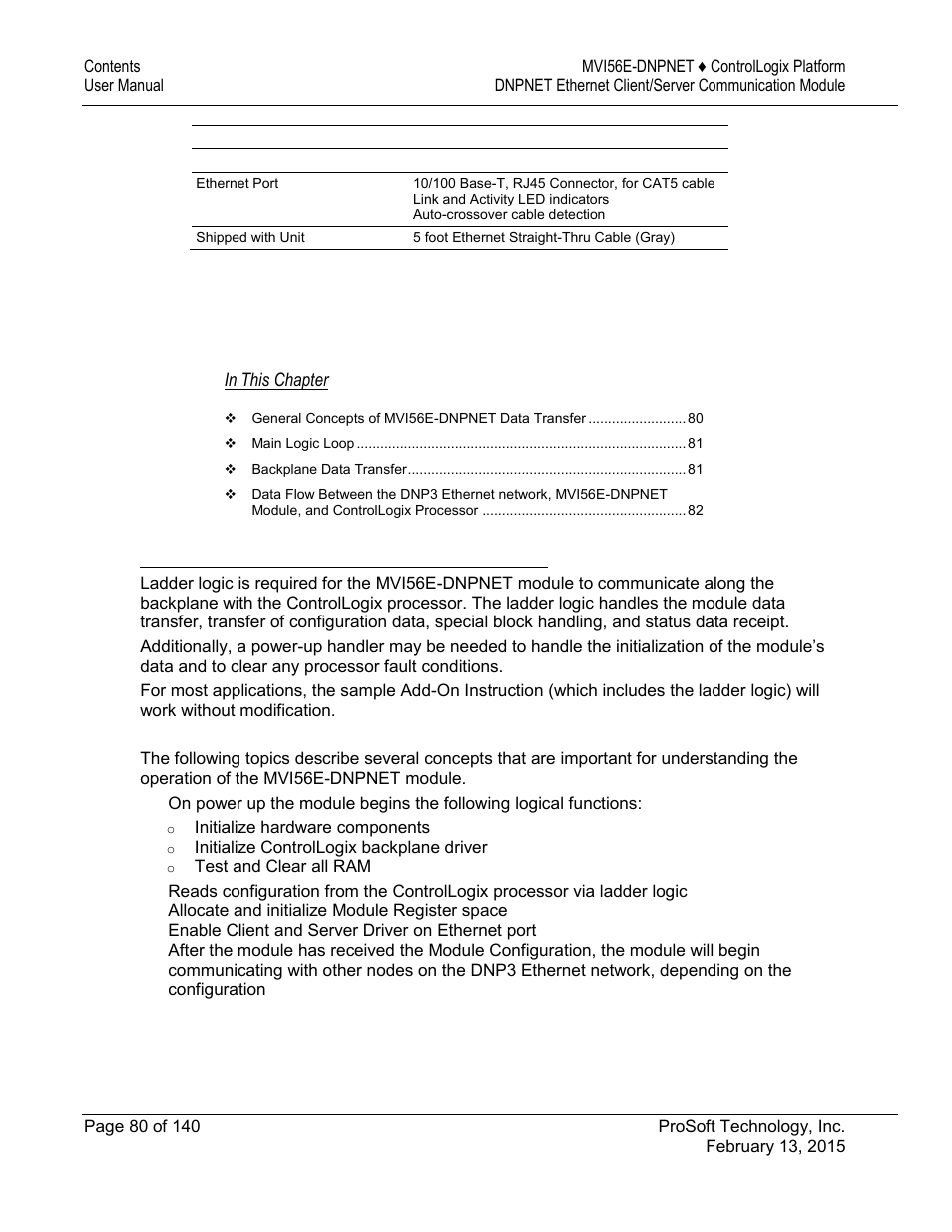 Functional overview | ProSoft Technology MVI56E-DNPNET User Manual | Page 80 / 140