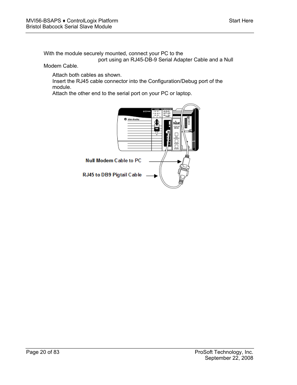 Connect your pc to the module | ProSoft Technology MVI56-BSAPS User Manual | Page 20 / 83