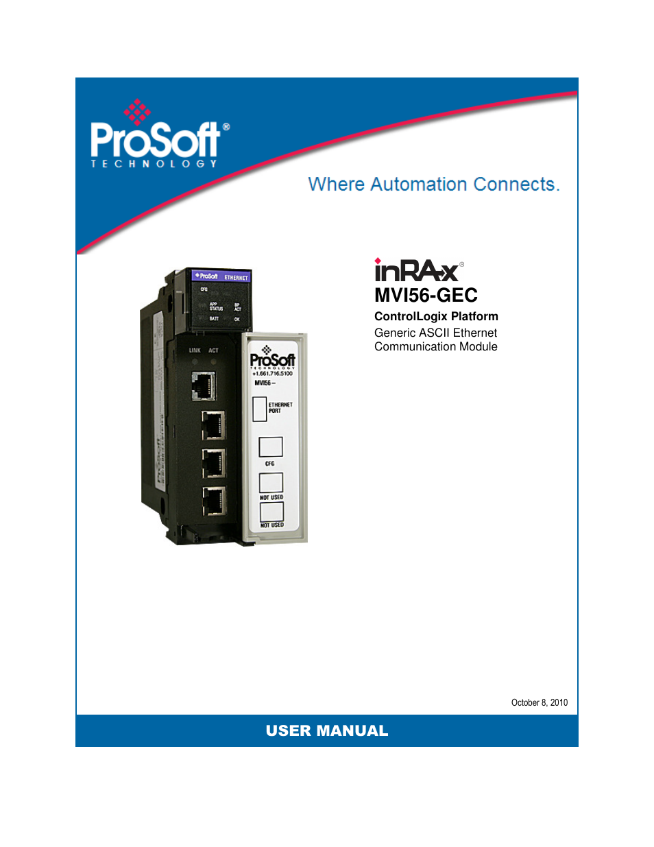 ProSoft Technology MVI56-GEC User Manual | 108 pages
