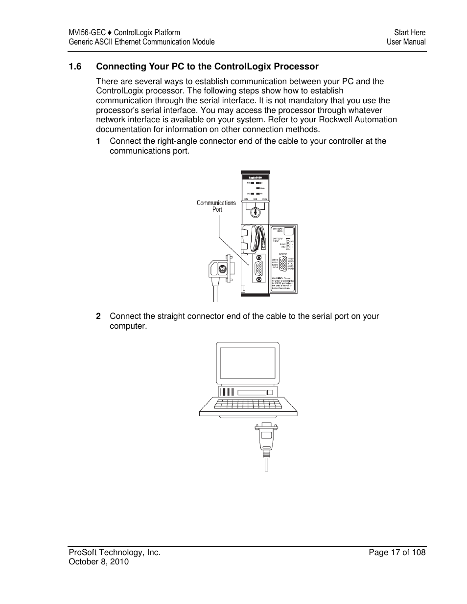 ProSoft Technology MVI56-GEC User Manual | Page 17 / 108