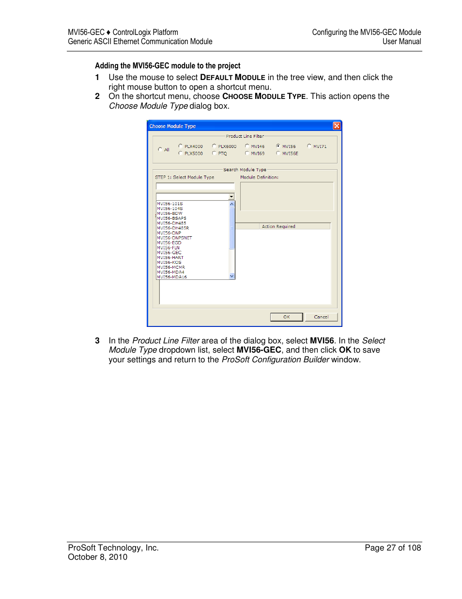 ProSoft Technology MVI56-GEC User Manual | Page 27 / 108