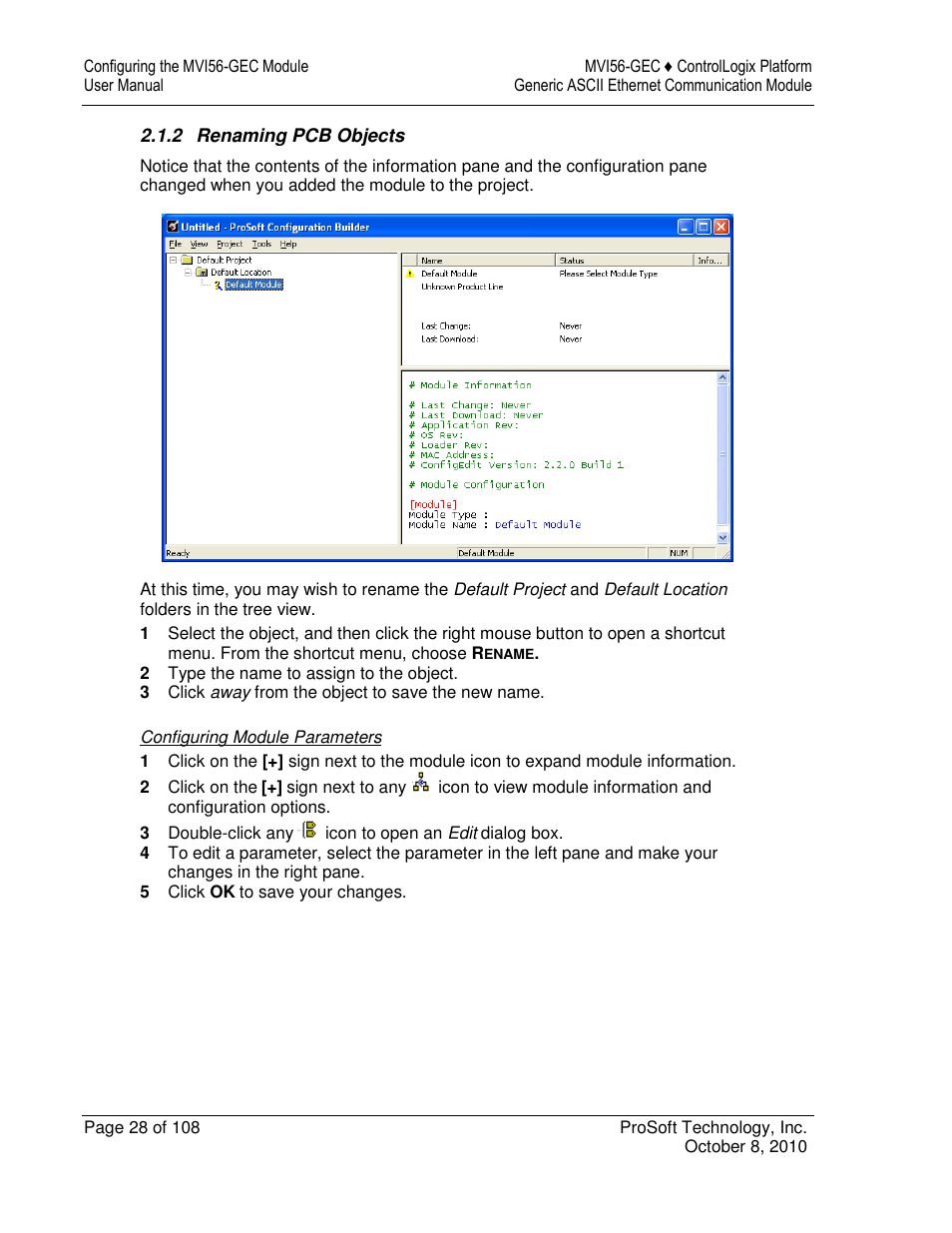 ProSoft Technology MVI56-GEC User Manual | Page 28 / 108