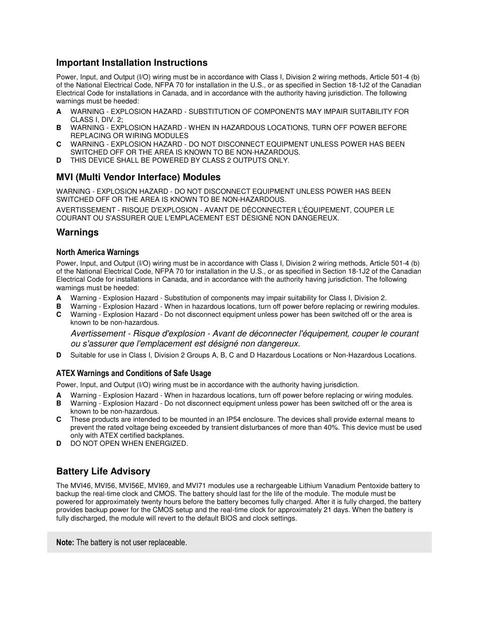 ProSoft Technology MVI56-GEC User Manual | Page 3 / 108