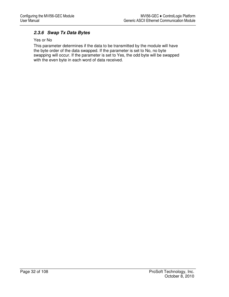 ProSoft Technology MVI56-GEC User Manual | Page 32 / 108