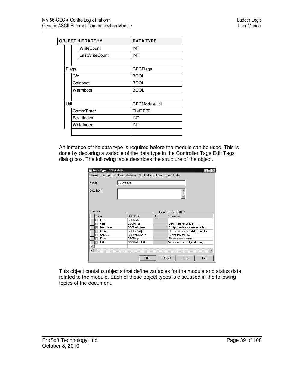 ProSoft Technology MVI56-GEC User Manual | Page 39 / 108