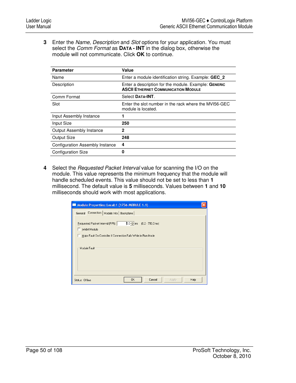 ProSoft Technology MVI56-GEC User Manual | Page 50 / 108