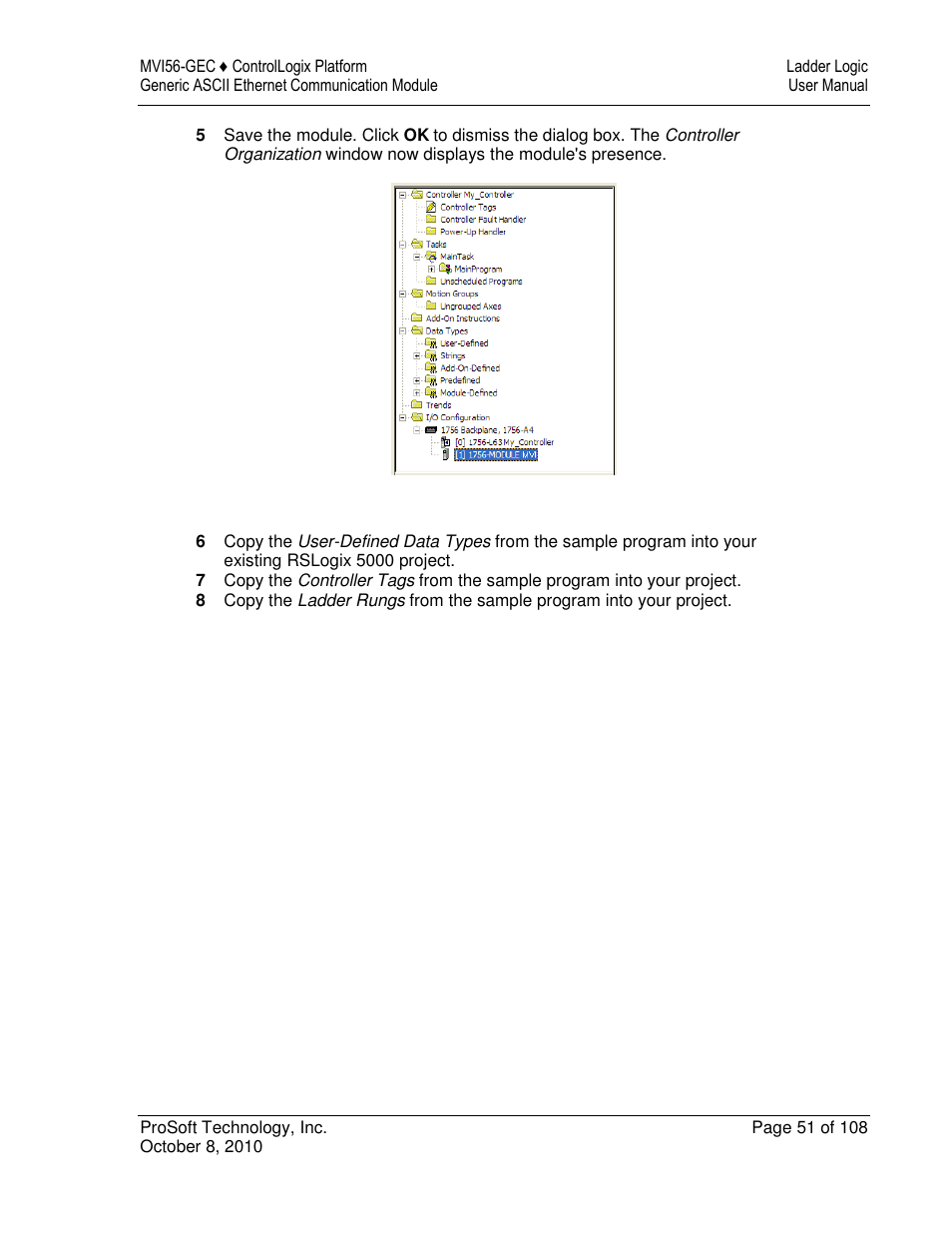 ProSoft Technology MVI56-GEC User Manual | Page 51 / 108