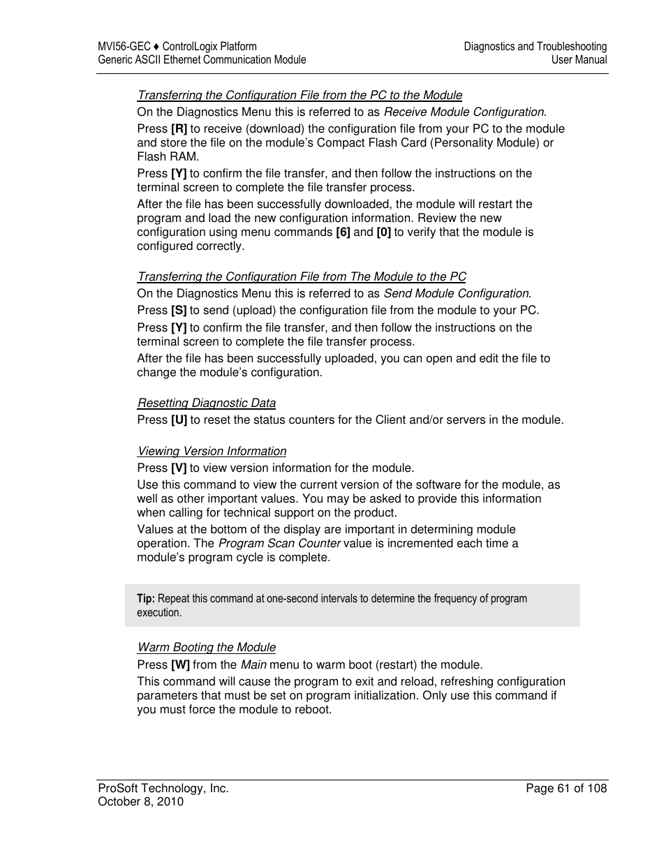 ProSoft Technology MVI56-GEC User Manual | Page 61 / 108