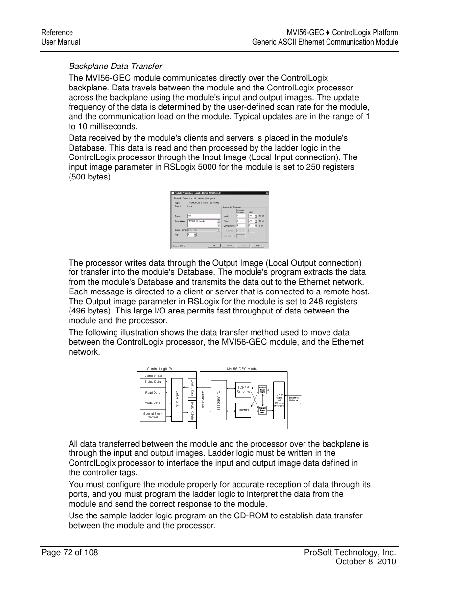 ProSoft Technology MVI56-GEC User Manual | Page 72 / 108