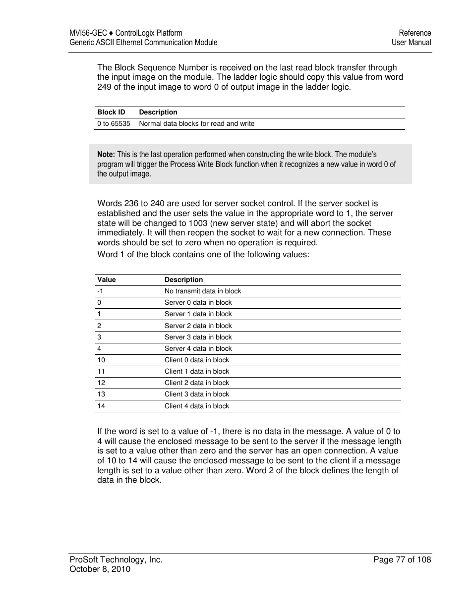 ProSoft Technology MVI56-GEC User Manual | Page 77 / 108