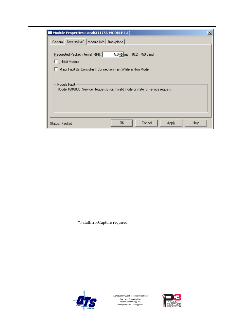 The debug log, Fatal errors | ProSoft Technology CLX-PVX User Manual | Page 37 / 46