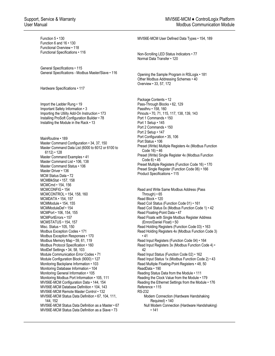 ProSoft Technology MVI56E-MCM/MCMXT User Manual | Page 198 / 199