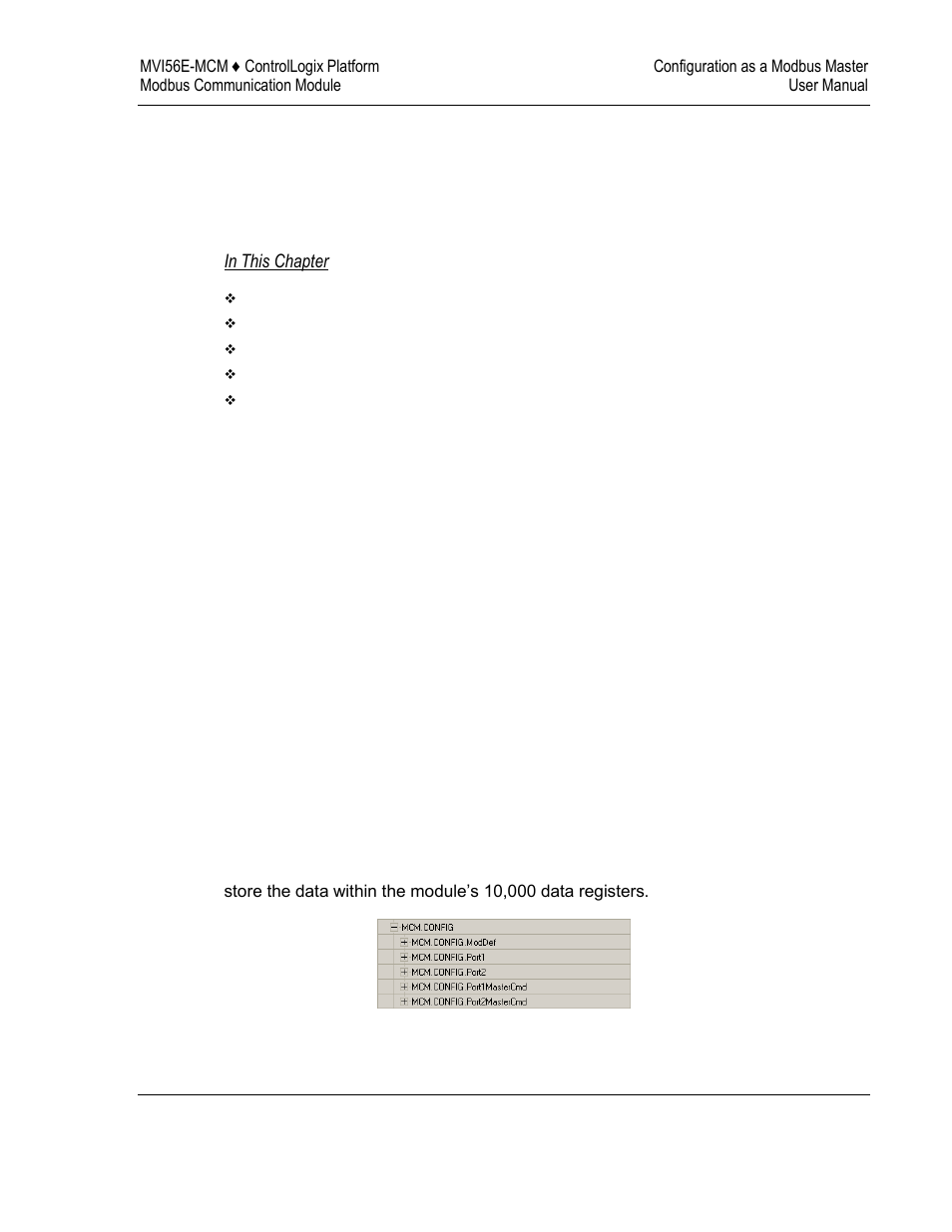 2configuration as a modbus master | ProSoft Technology MVI56E-MCM/MCMXT User Manual | Page 33 / 199