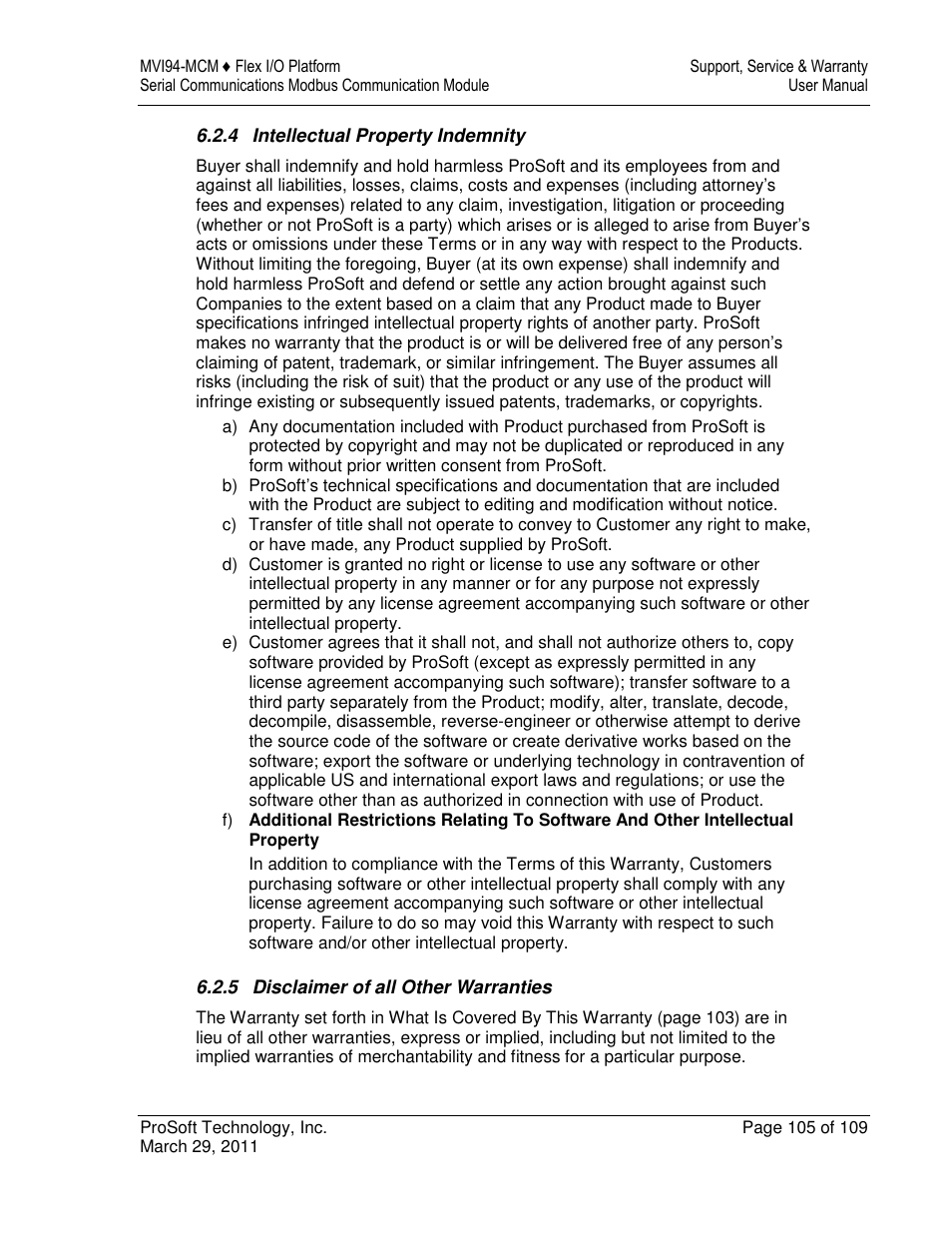 ProSoft Technology MVI94-MCM-MHI User Manual | Page 105 / 109