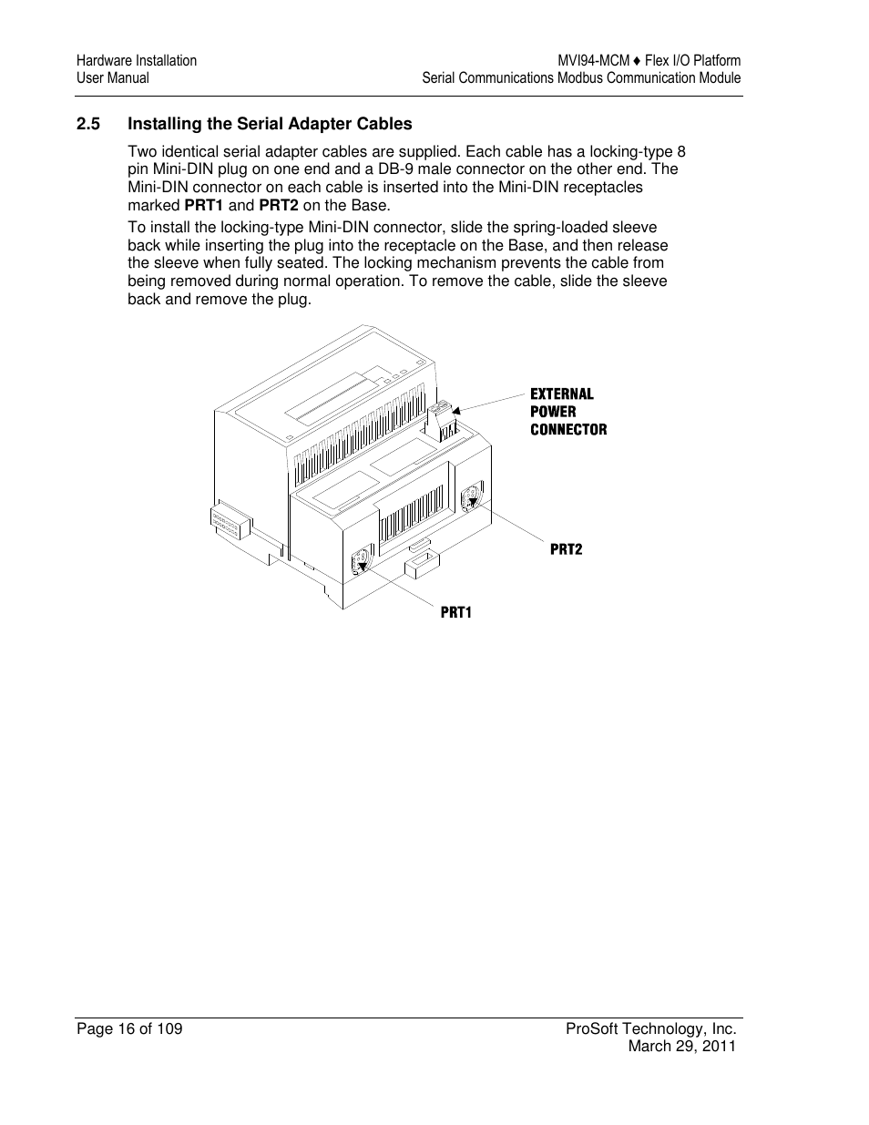 ProSoft Technology MVI94-MCM-MHI User Manual | Page 16 / 109
