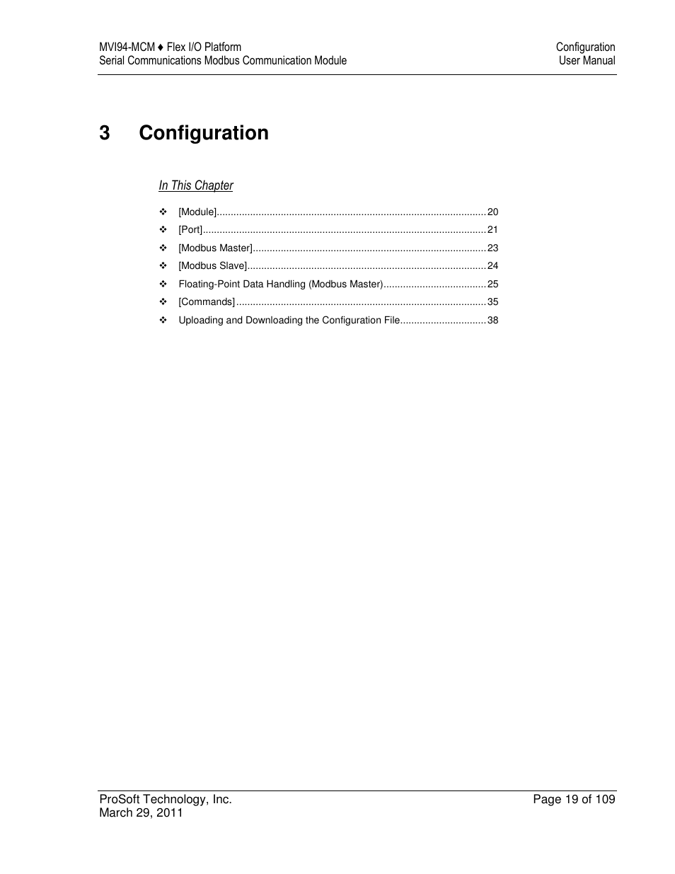 3configuration | ProSoft Technology MVI94-MCM-MHI User Manual | Page 19 / 109
