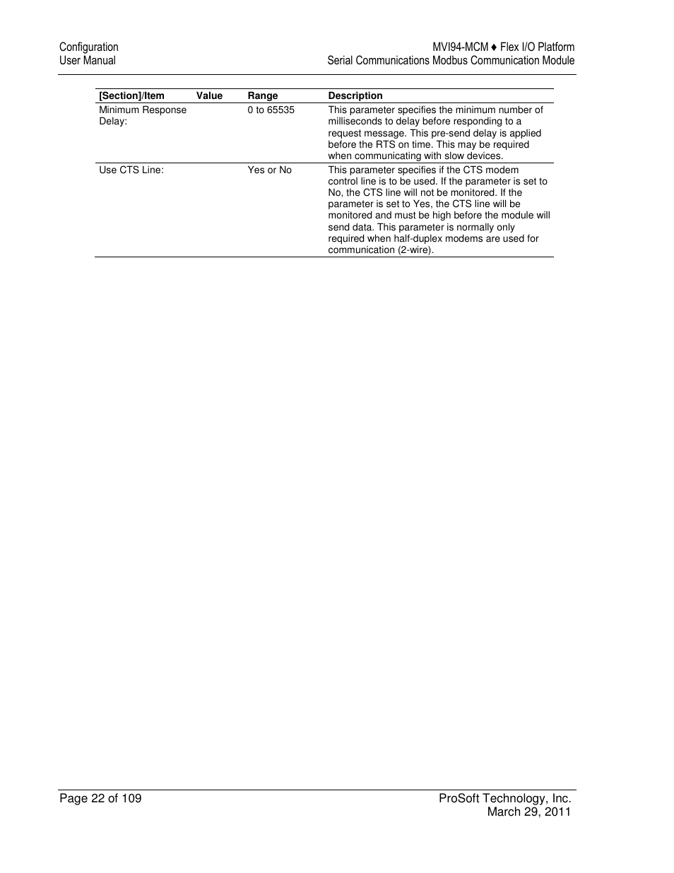 ProSoft Technology MVI94-MCM-MHI User Manual | Page 22 / 109