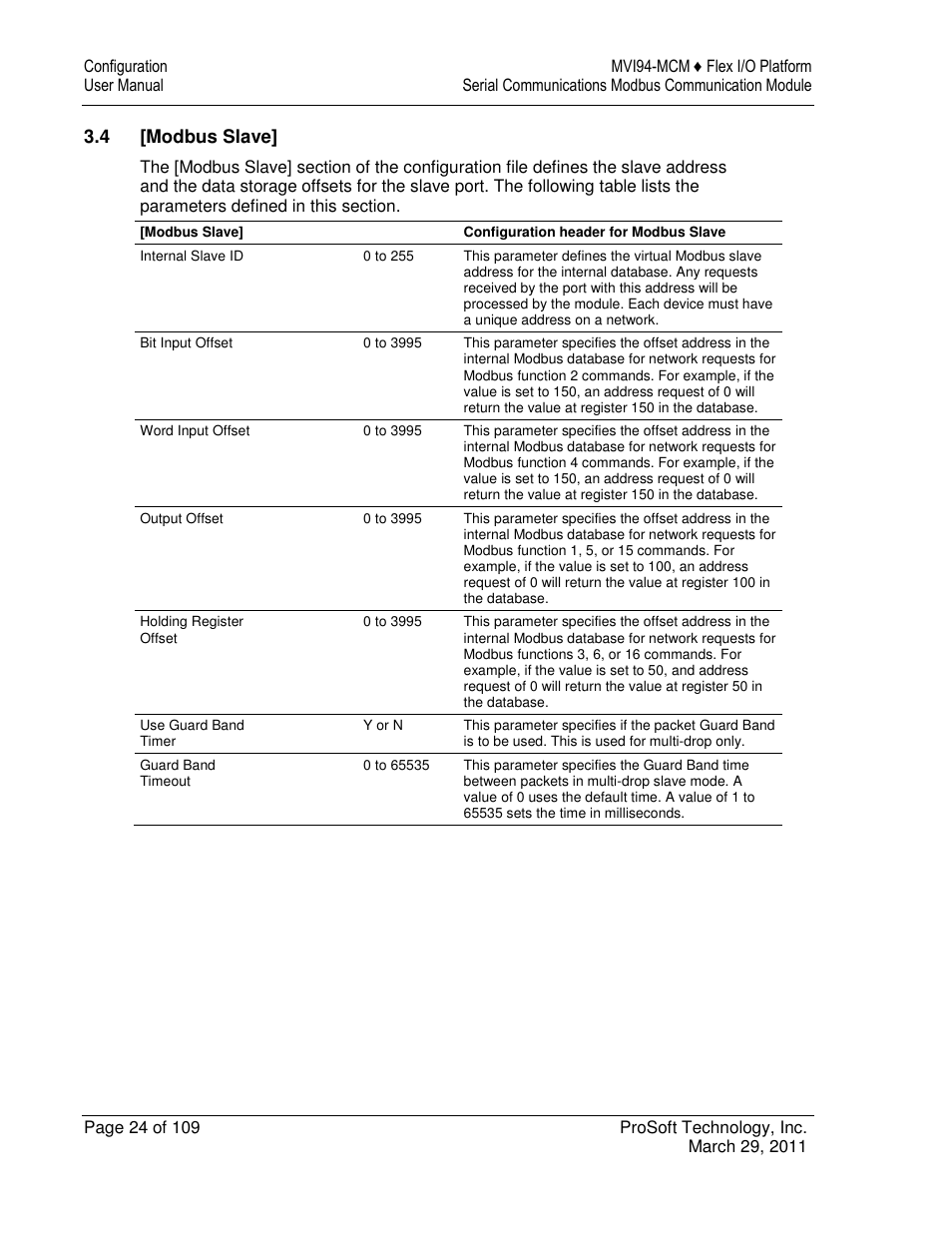 ProSoft Technology MVI94-MCM-MHI User Manual | Page 24 / 109