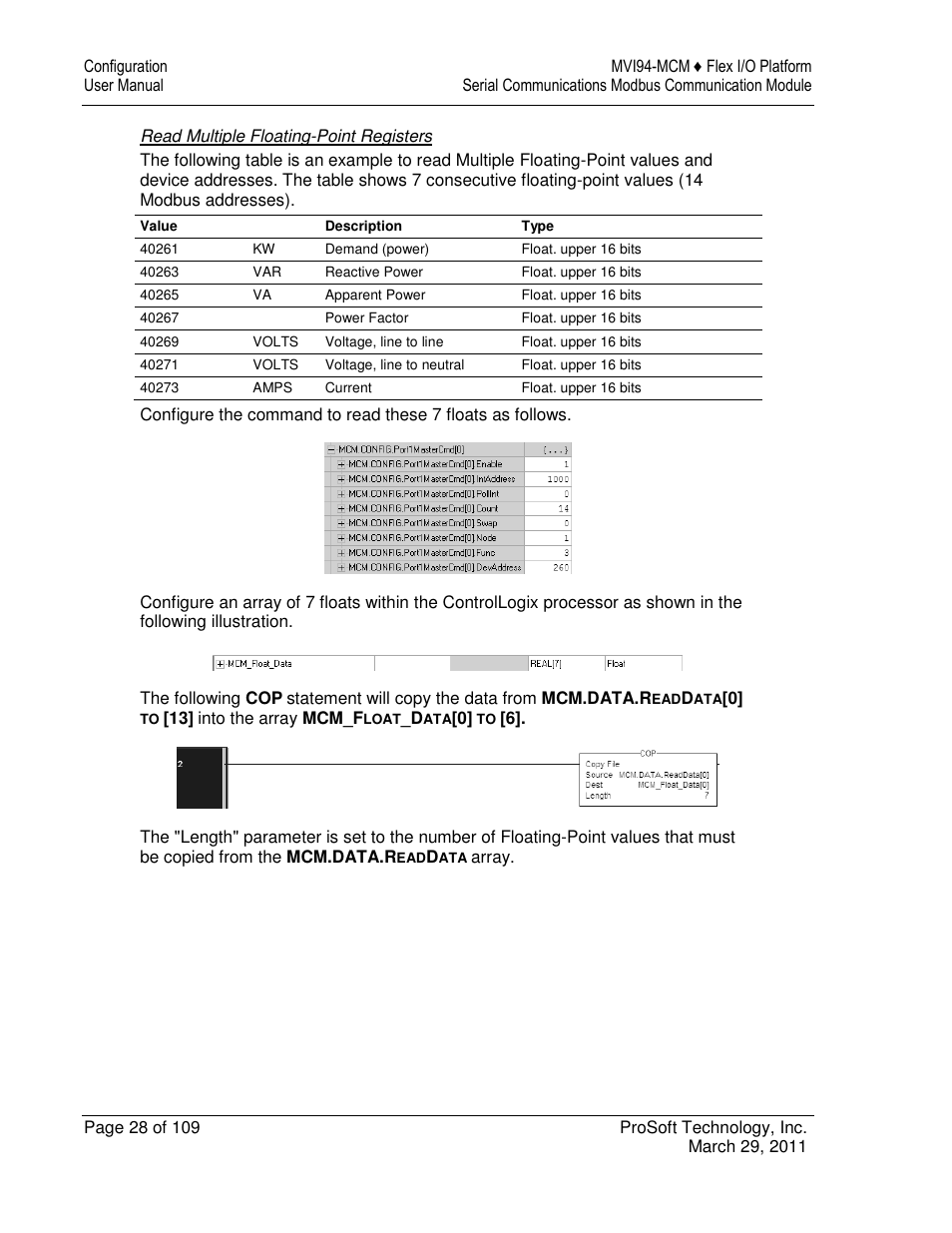 ProSoft Technology MVI94-MCM-MHI User Manual | Page 28 / 109