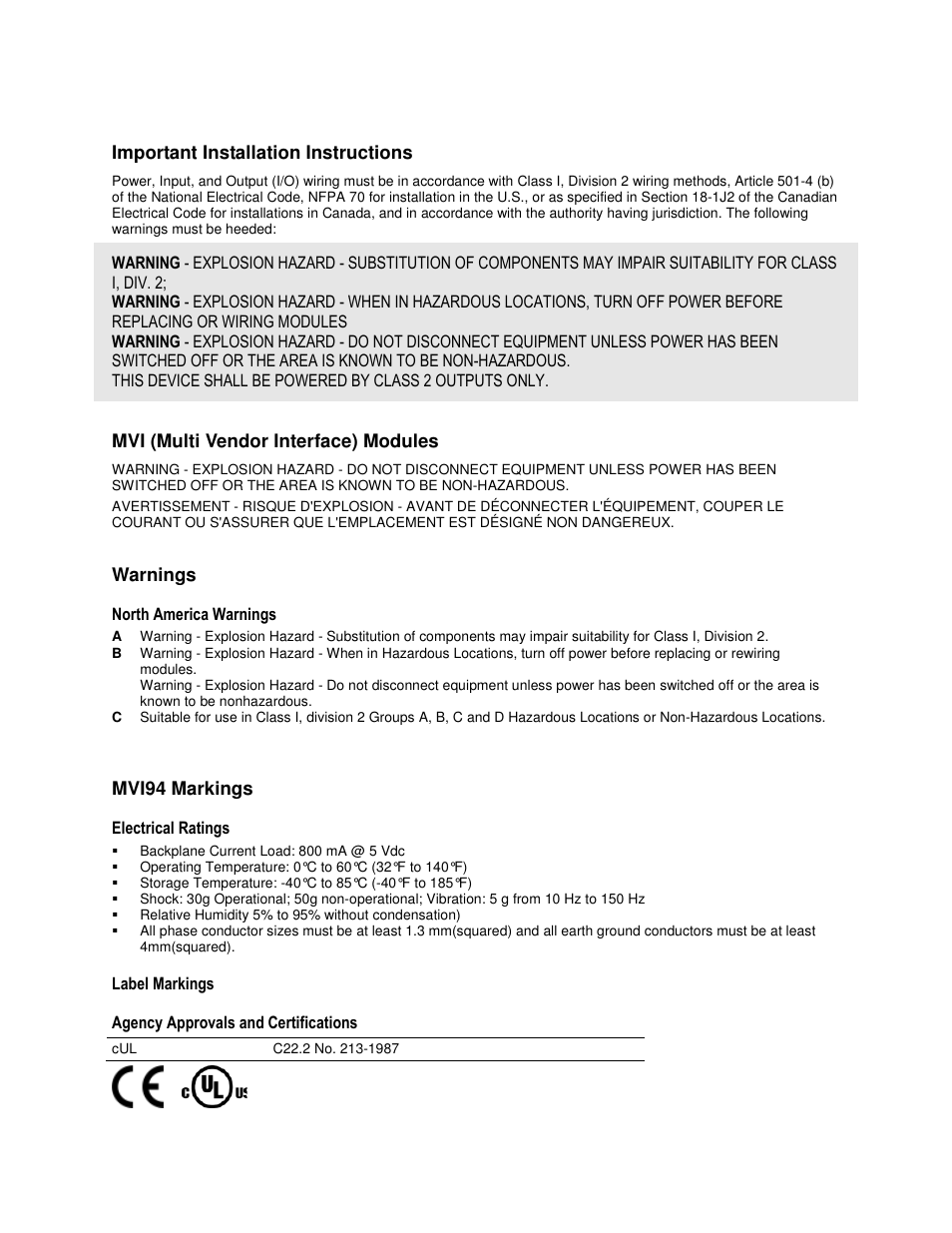 ProSoft Technology MVI94-MCM-MHI User Manual | Page 3 / 109
