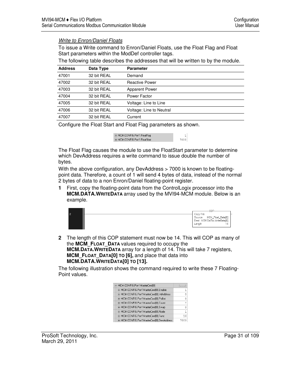 ProSoft Technology MVI94-MCM-MHI User Manual | Page 31 / 109