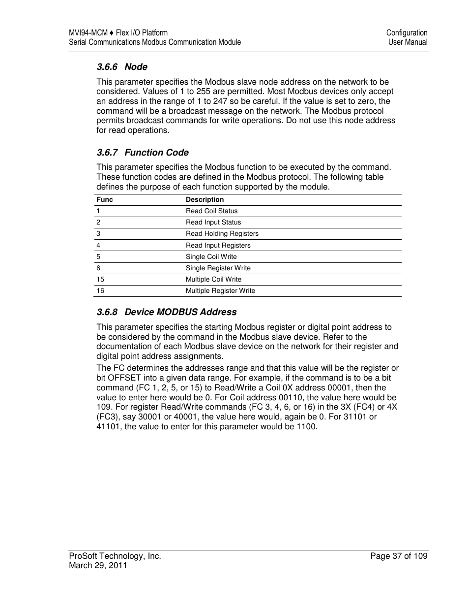 ProSoft Technology MVI94-MCM-MHI User Manual | Page 37 / 109