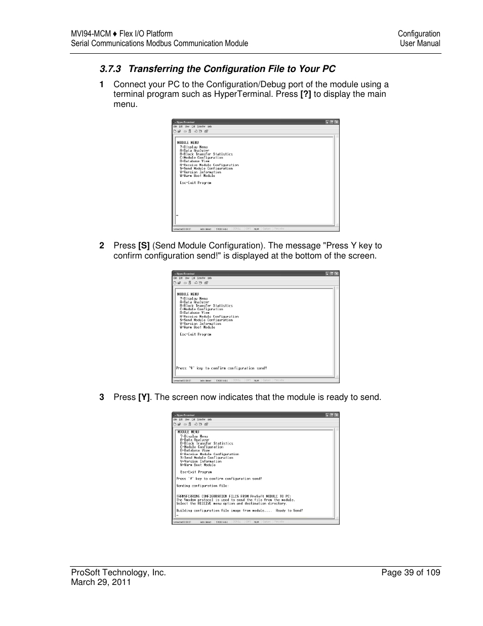 ProSoft Technology MVI94-MCM-MHI User Manual | Page 39 / 109