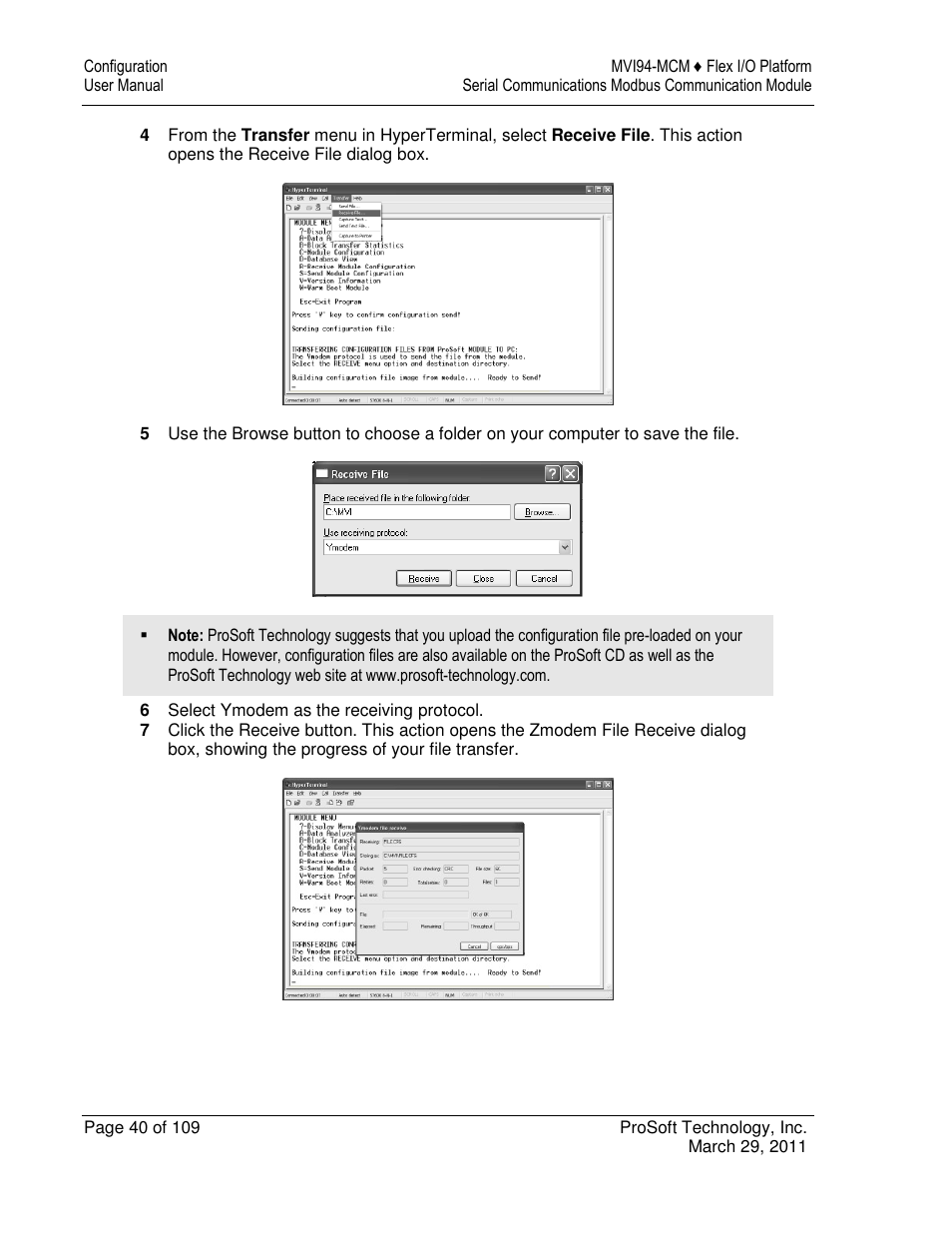 ProSoft Technology MVI94-MCM-MHI User Manual | Page 40 / 109